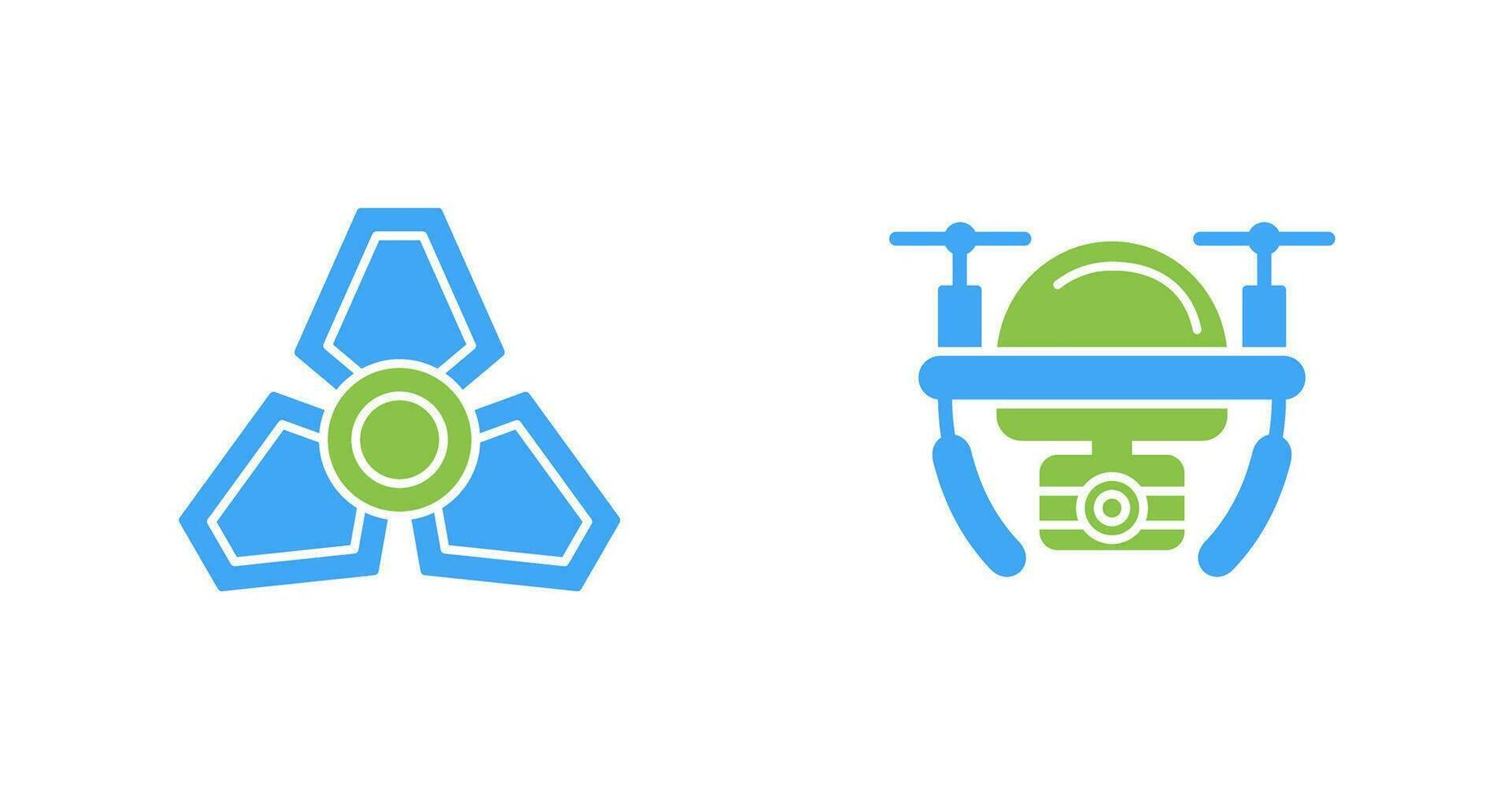 lander and camera drone Icon vector