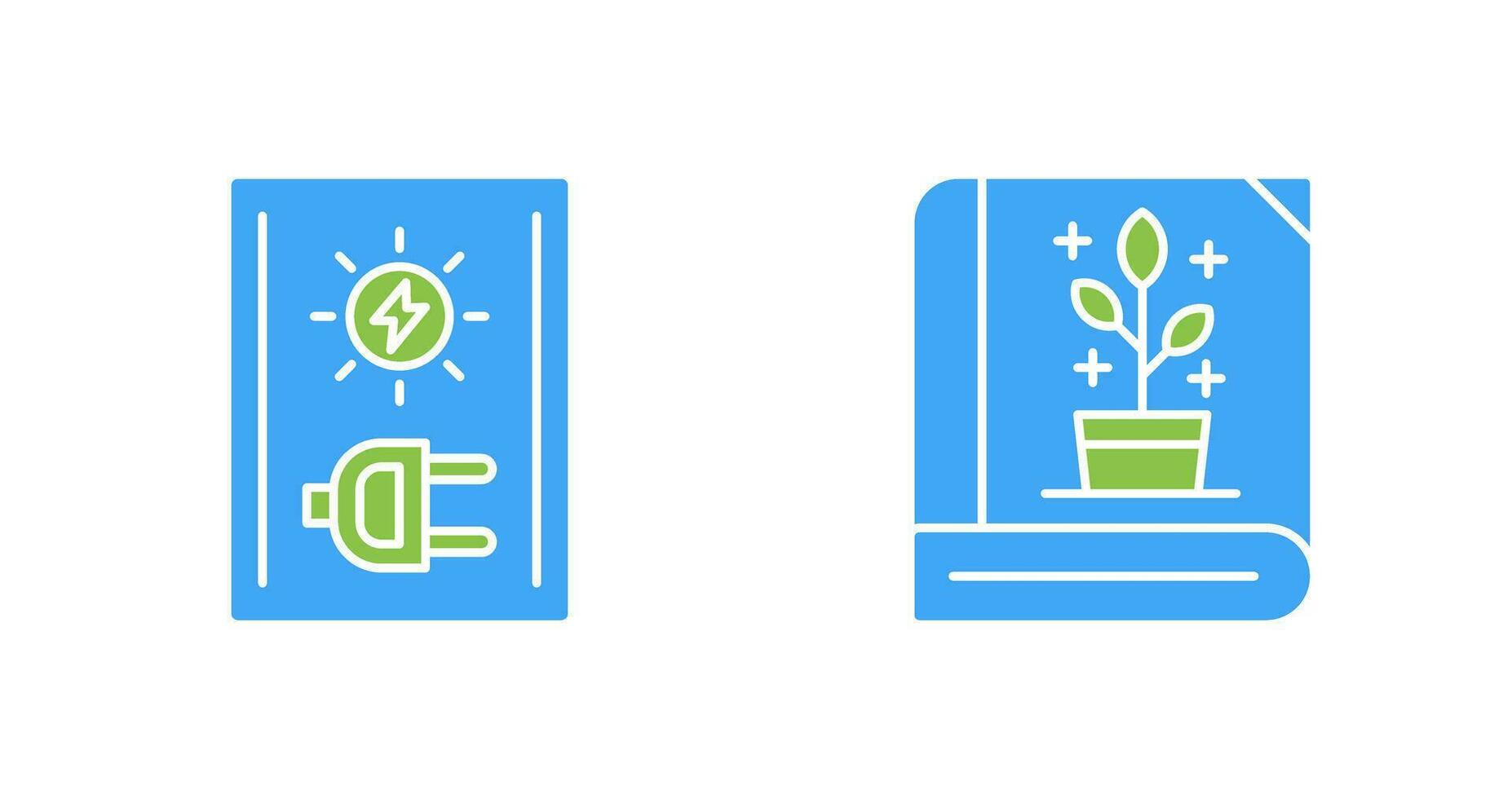 Electricity and Botanical  Icon vector