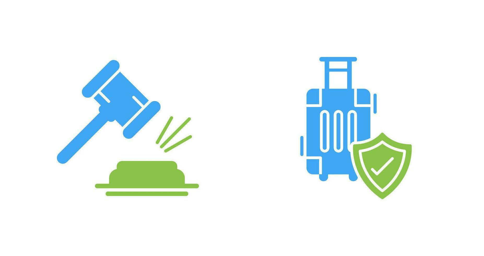 Gavel and Travel  Icon vector