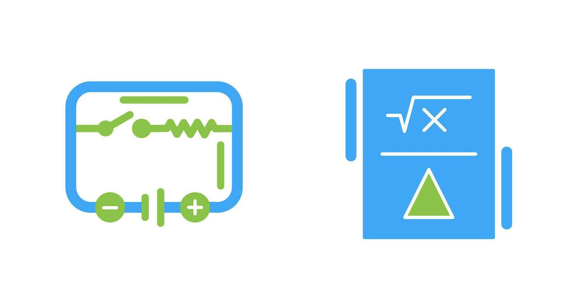 Electrical Circuit and Formula Icon vector
