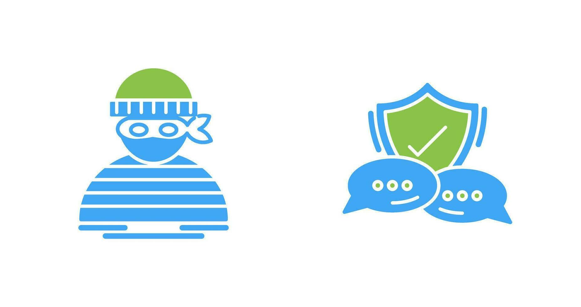 Thief and Contact Icon vector