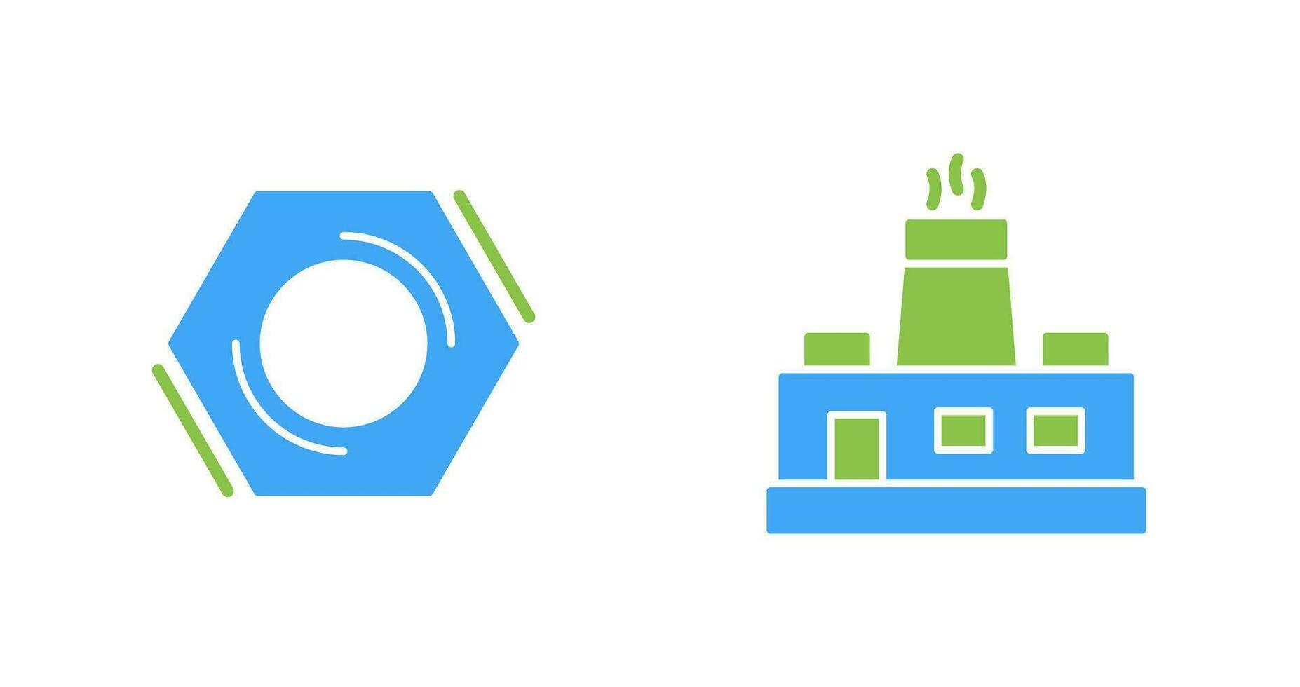 Factory and Nut,food Icon vector