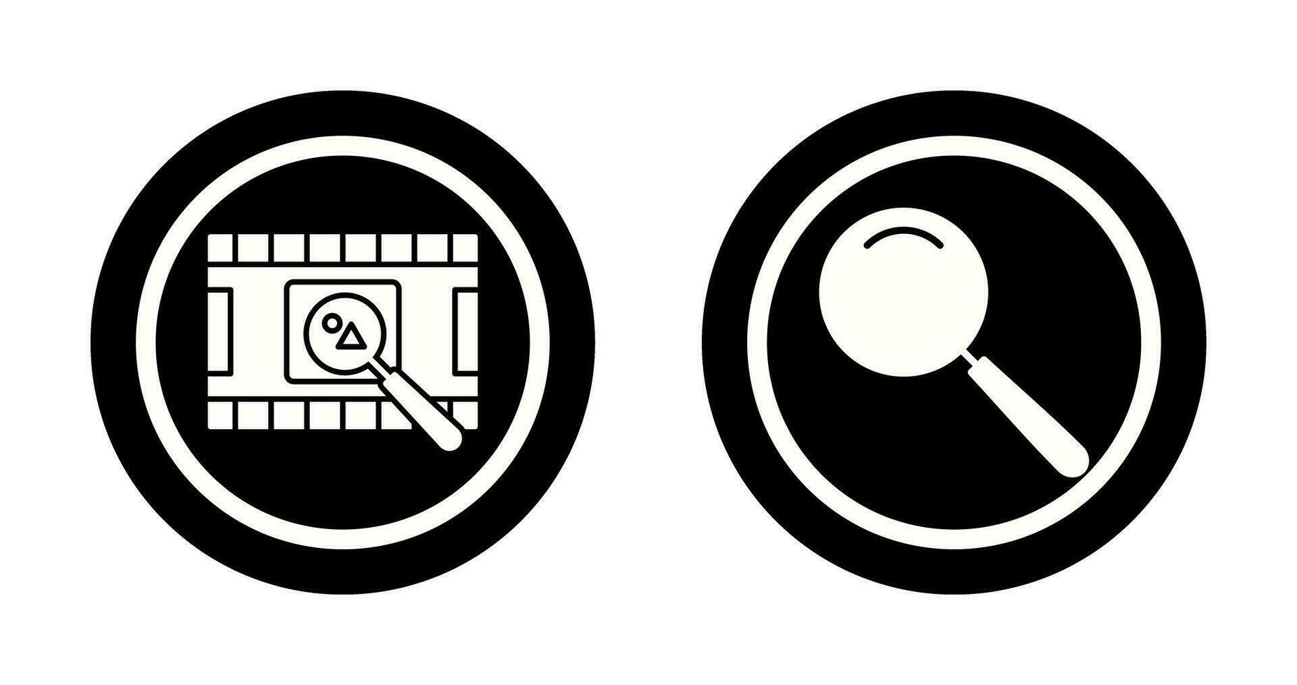 find pictures and magnifier Icon vector