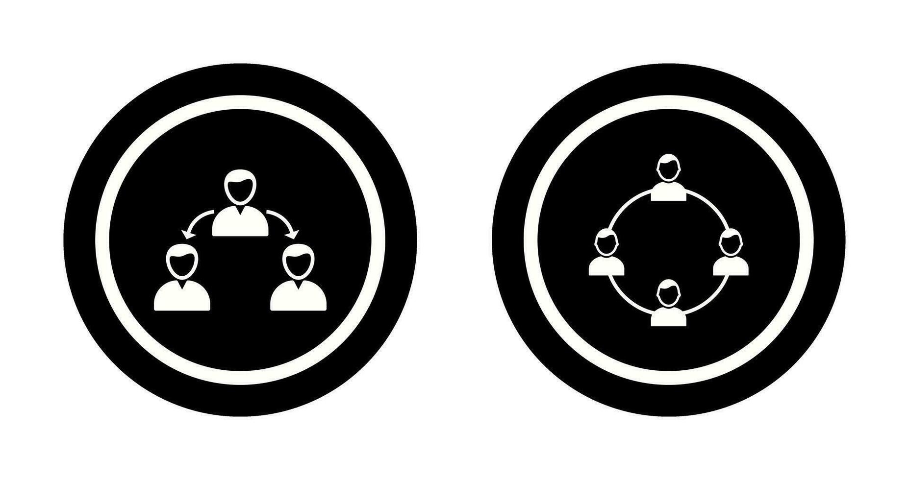 connected user and network group  Icon vector