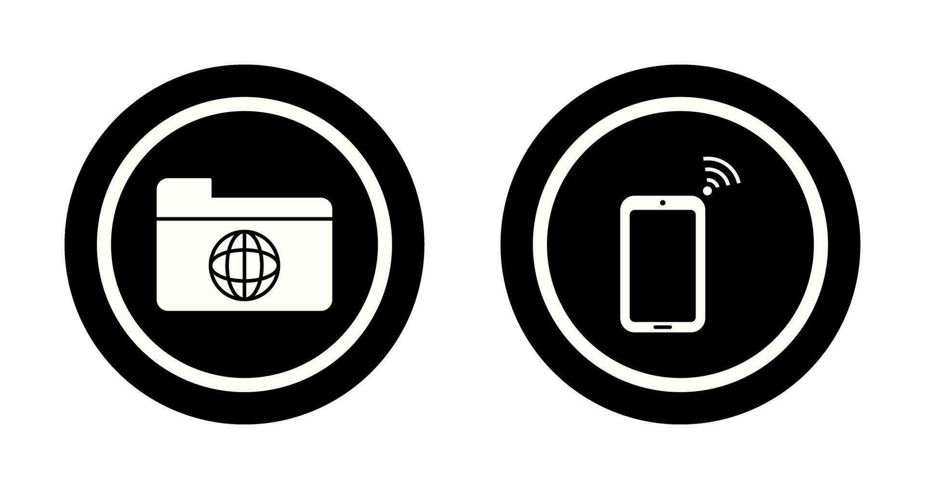 network folder and connected device Icon vector