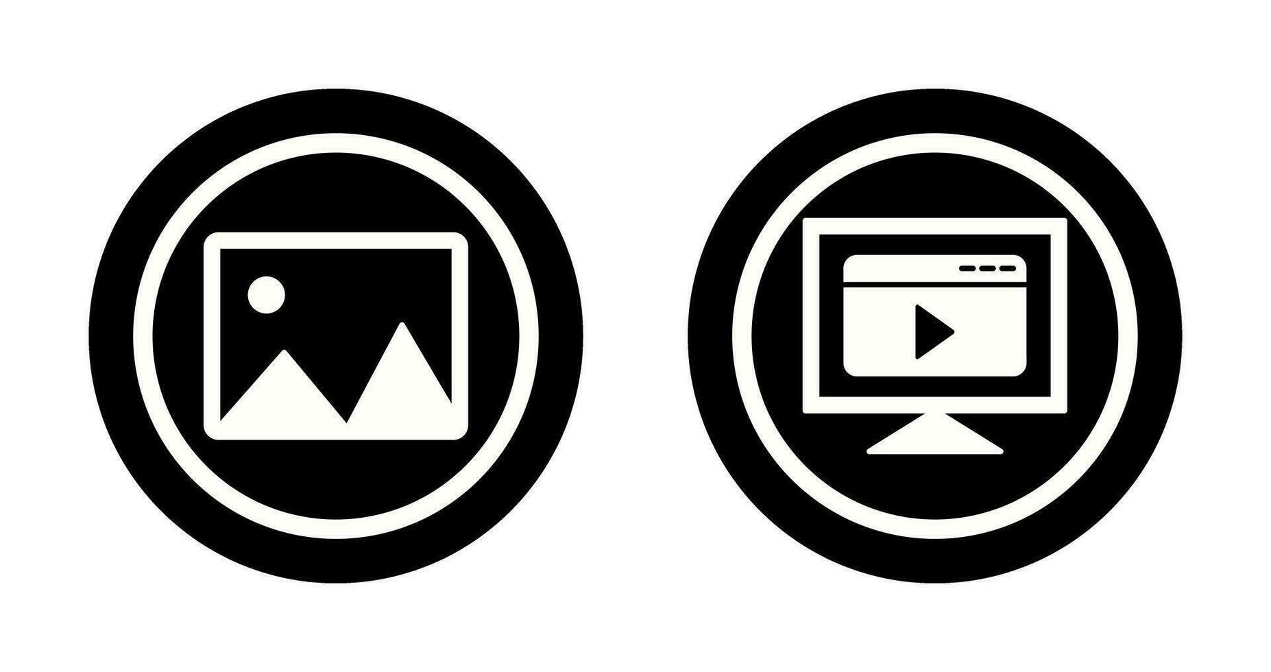 albums and video streaming Icon vector