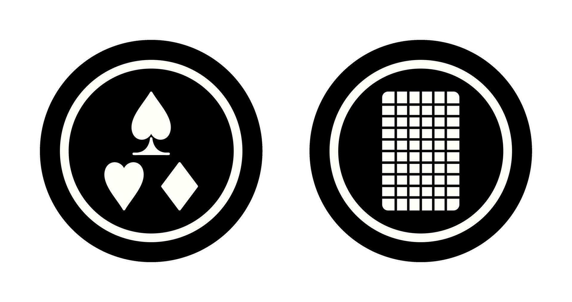 card suits and card backward Icon vector
