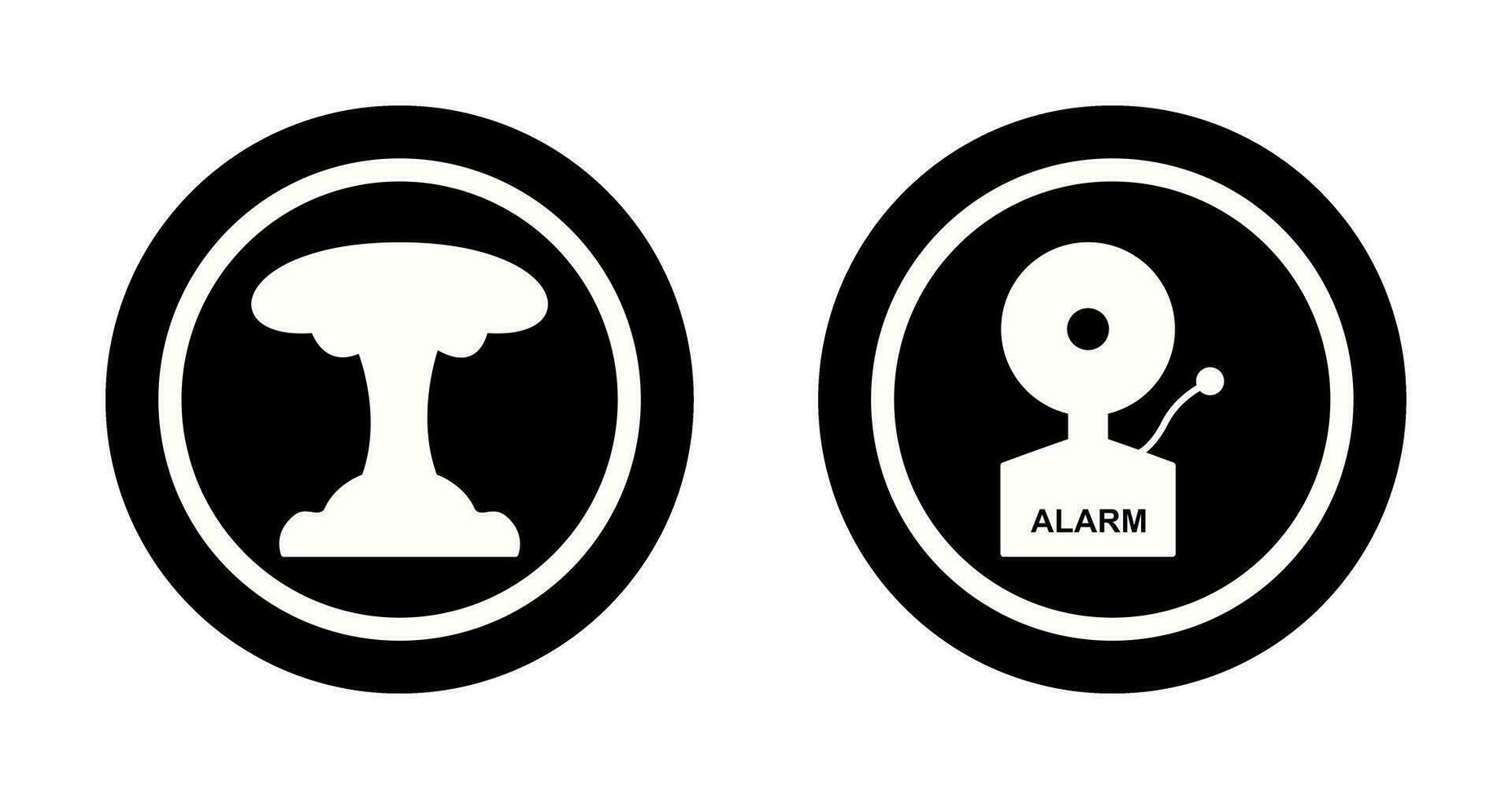 explosion and alarms Icon vector