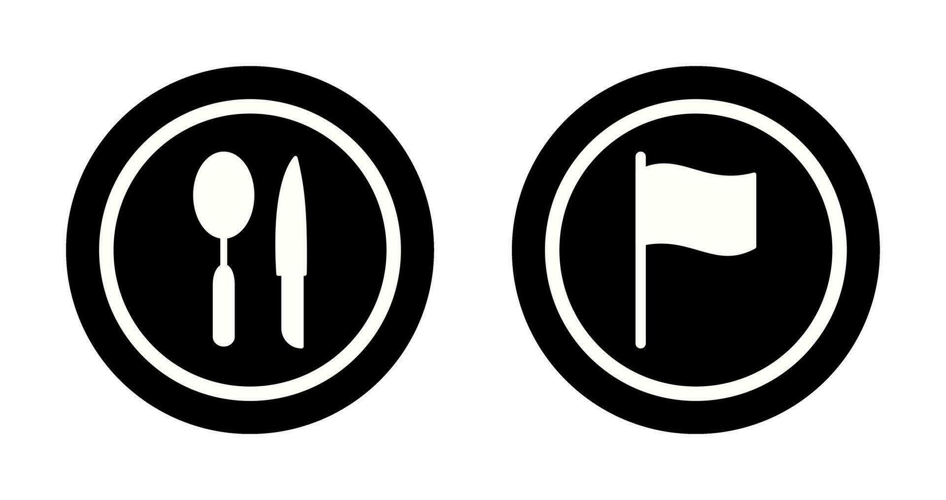 food and flag  Icon vector