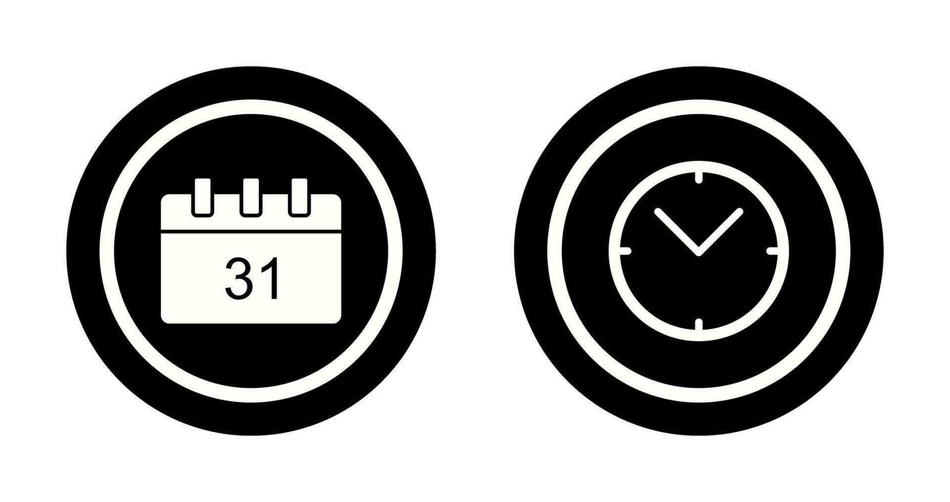 icono de calendario y reloj vector