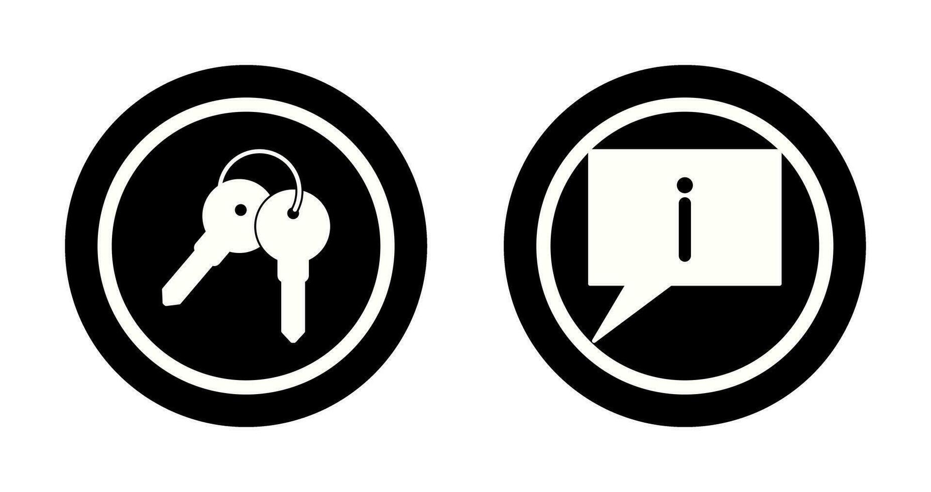 keys and information Icon vector