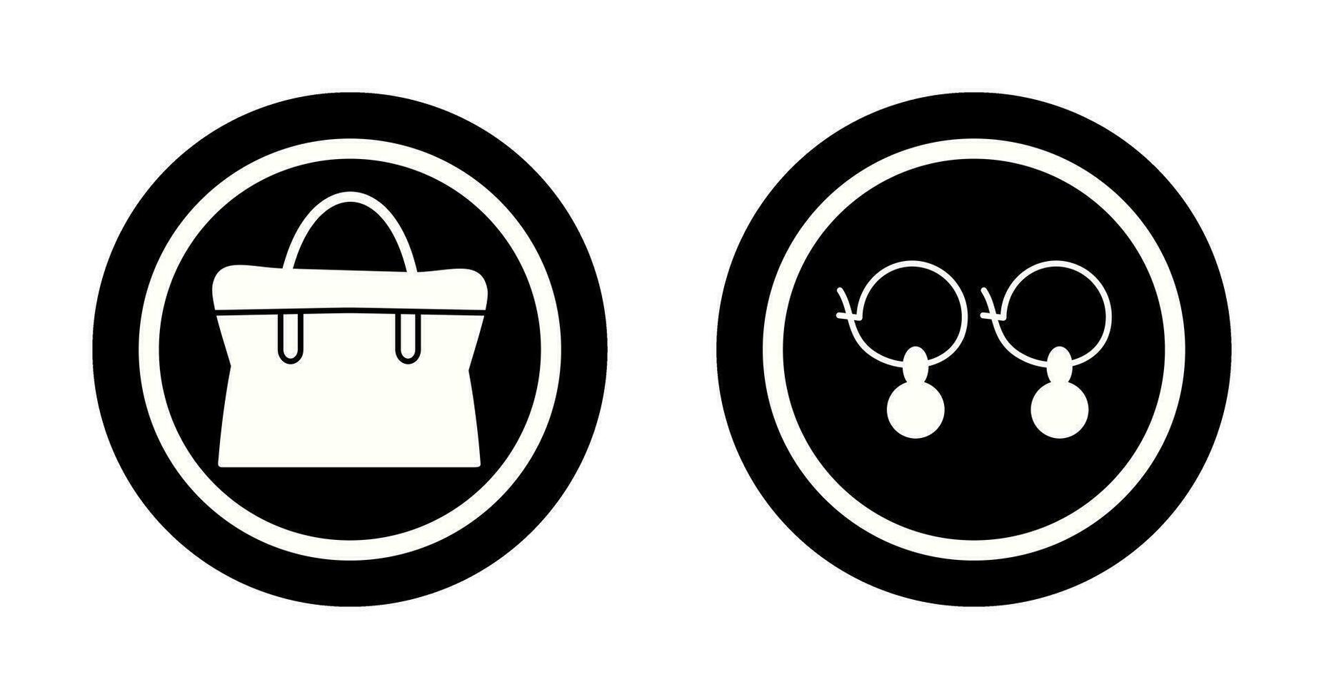 Bag and Earrings Icon vector