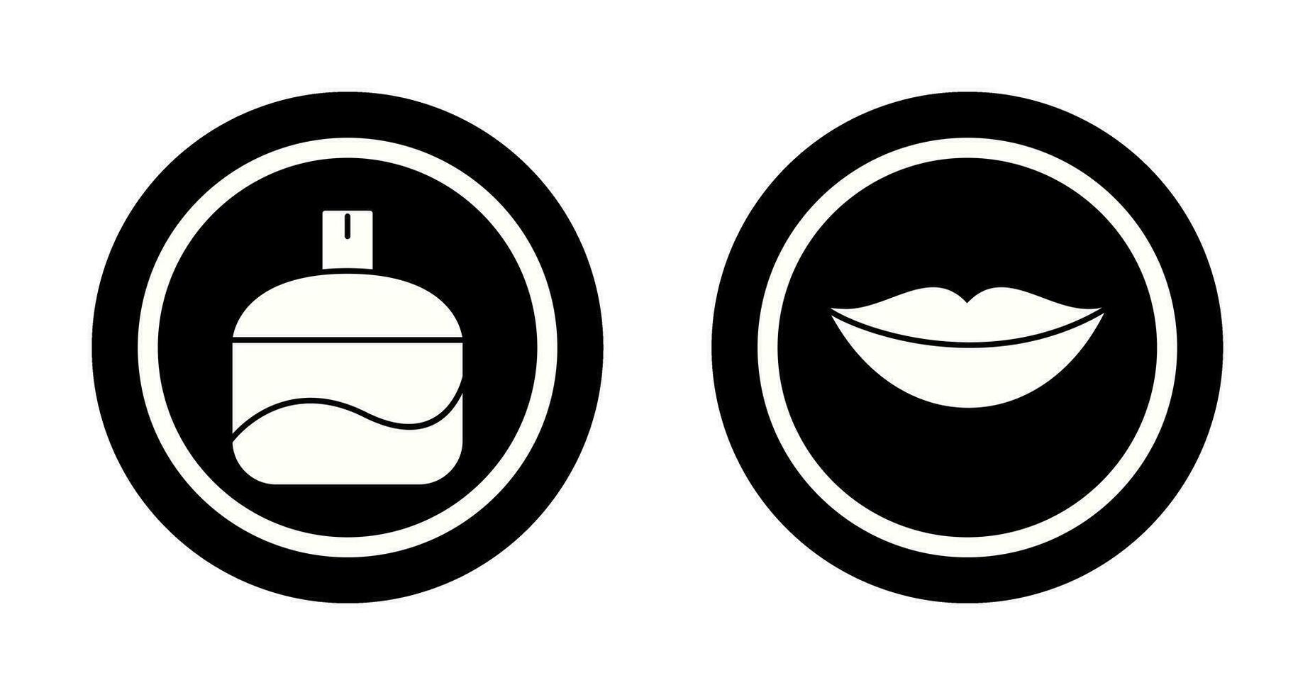 fragancia y labios icono vector