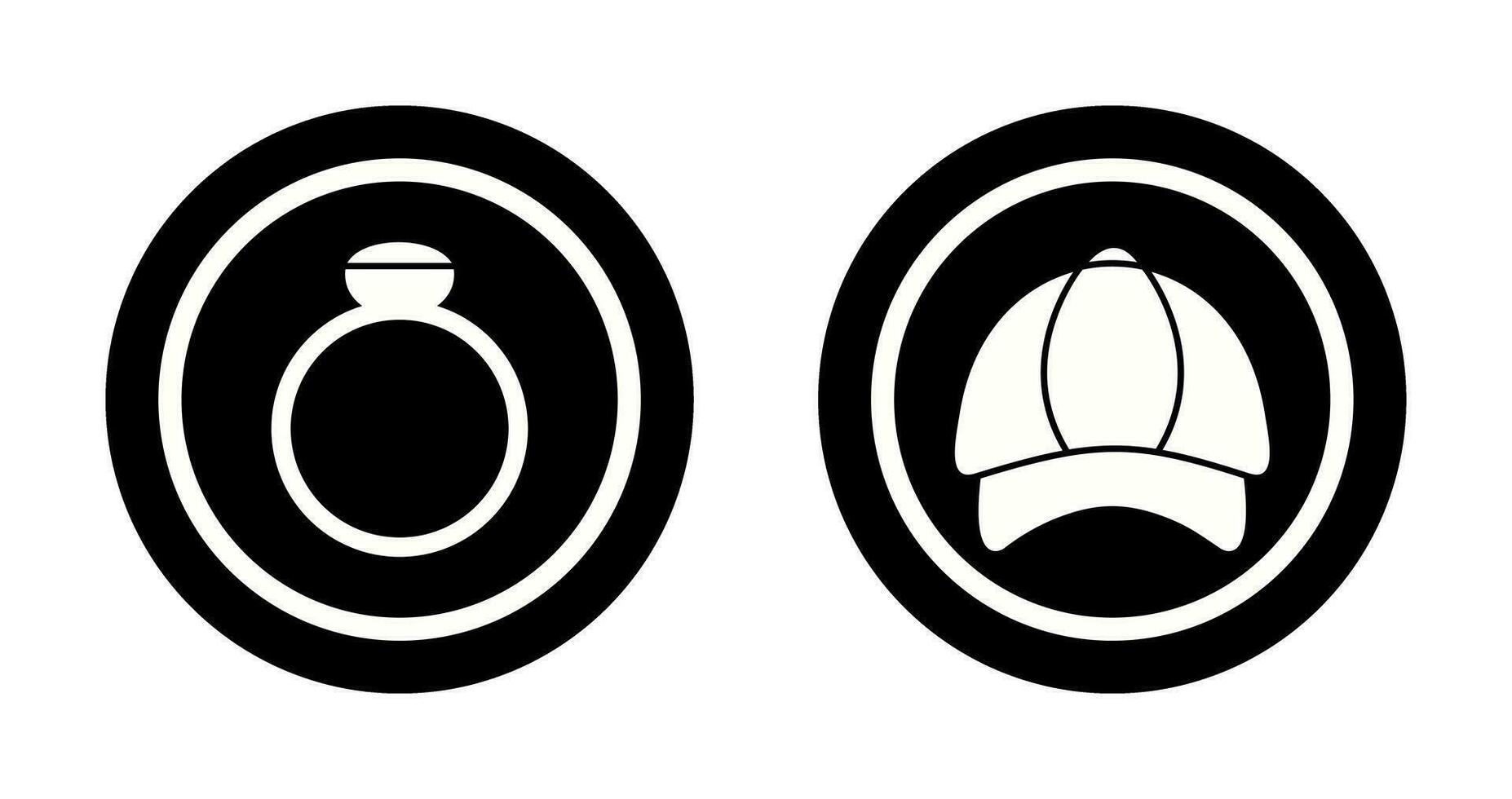 Ring and P Cap Icon vector