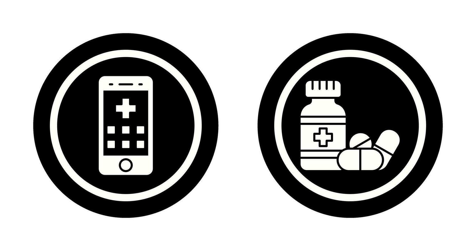 Emergency Call and Medicine Icon vector