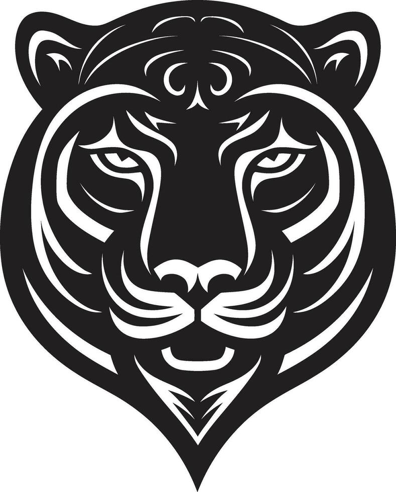 Nocturnal Hunter Mysterious Jaguar Identity Monochromatic Majesty Minimalist Jaguar Profile vector