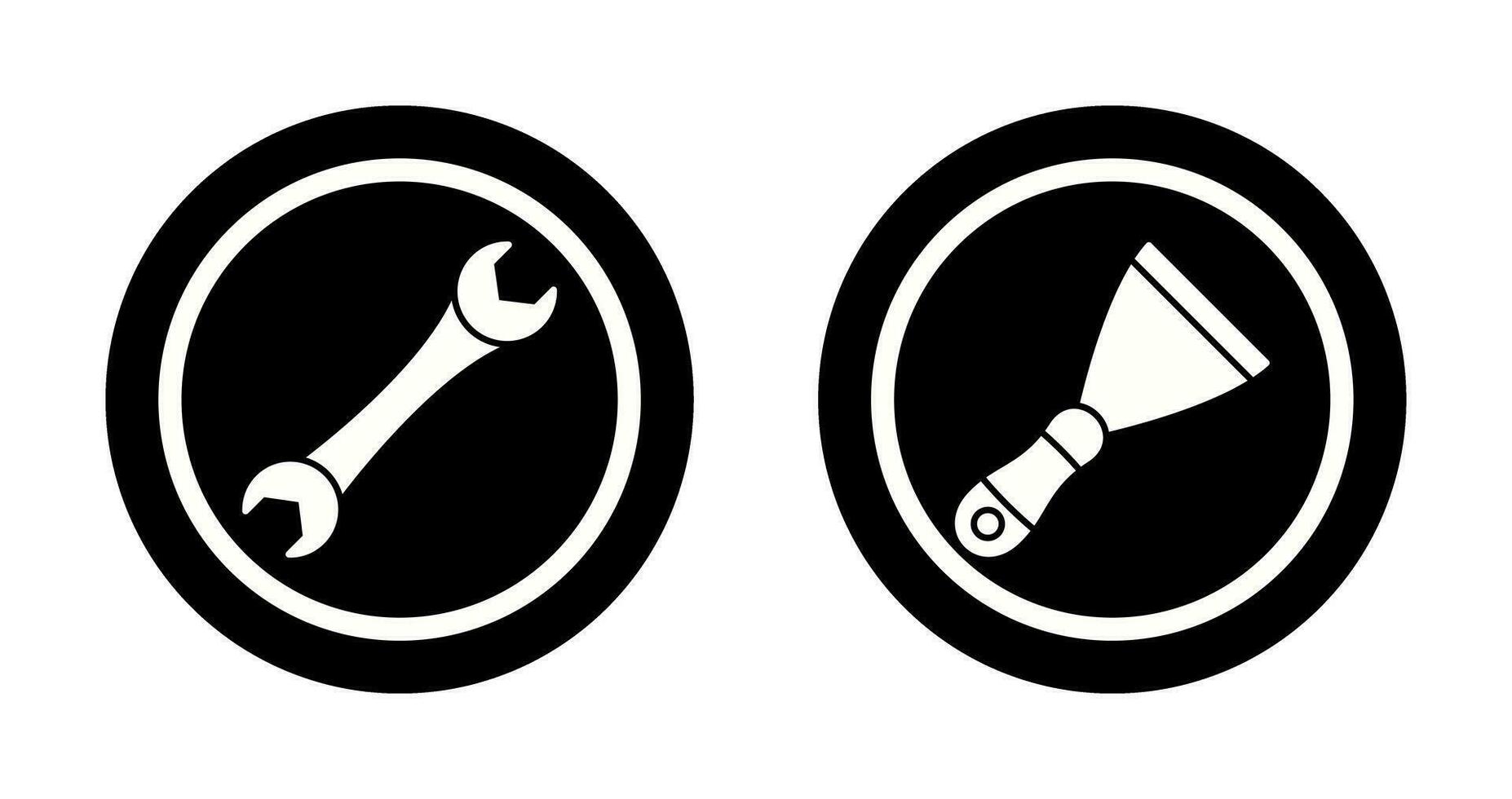 Spanner and Spatula Icon vector