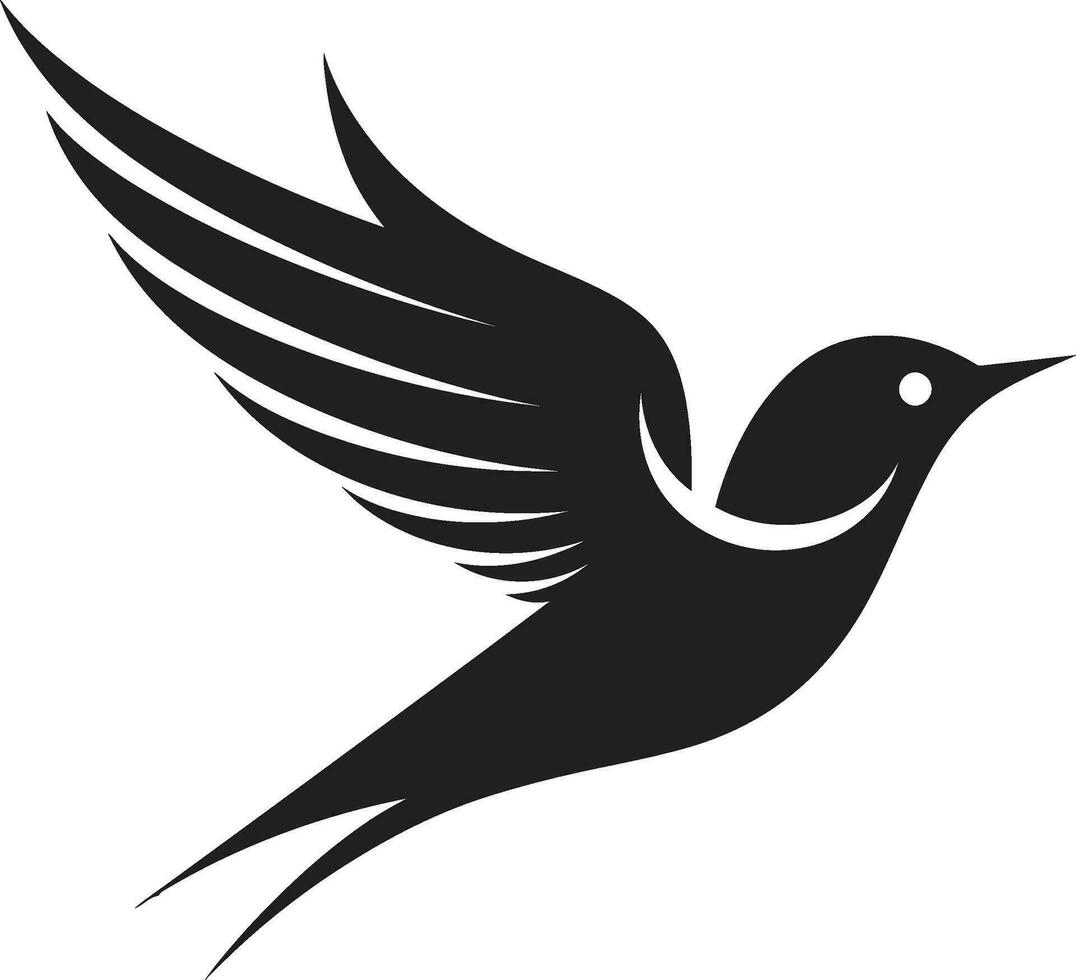 Artistic Kingfisher Symbol Pigeon in Flight Icon vector