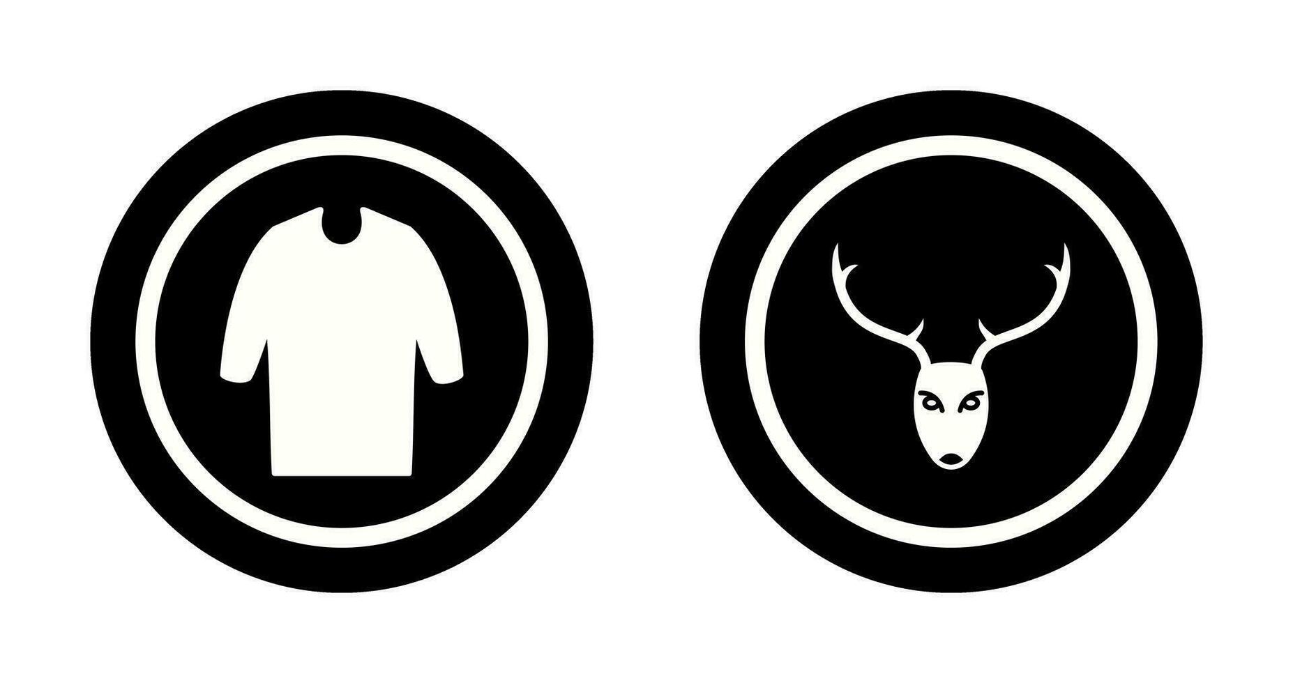 Casual Shirt and Animal Icon vector