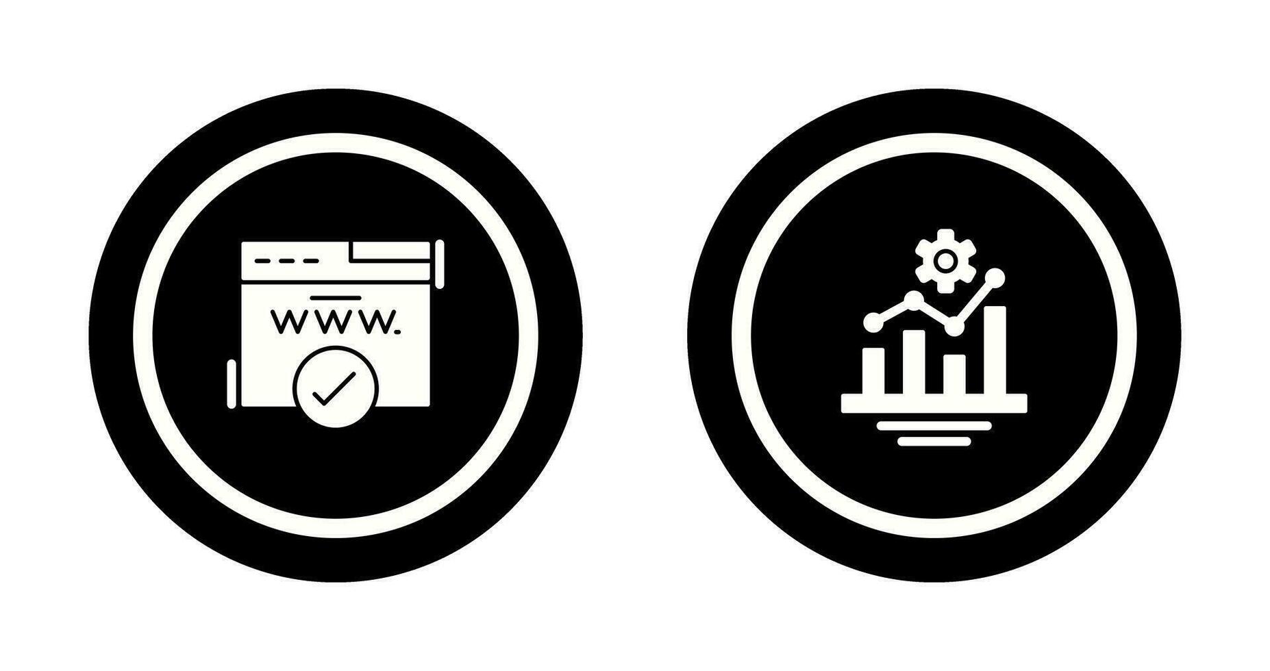Domain and Bar Icon vector