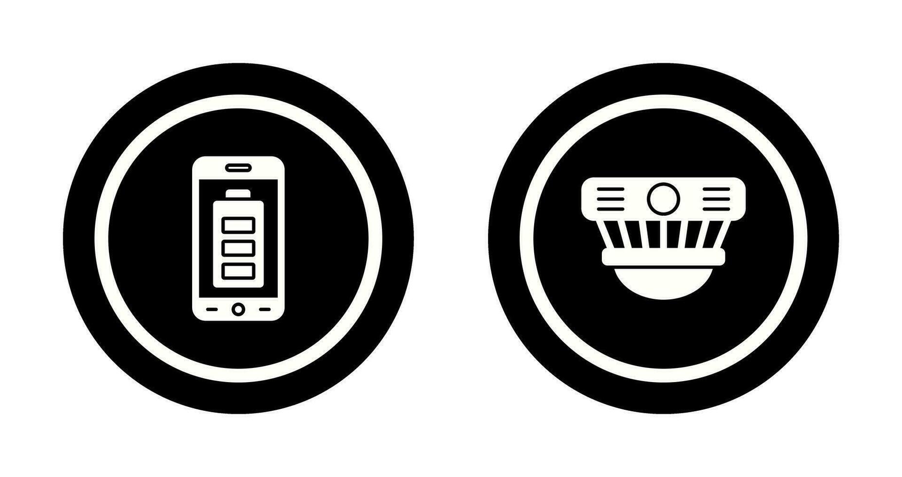 Mobile Battery and Detector Icon vector