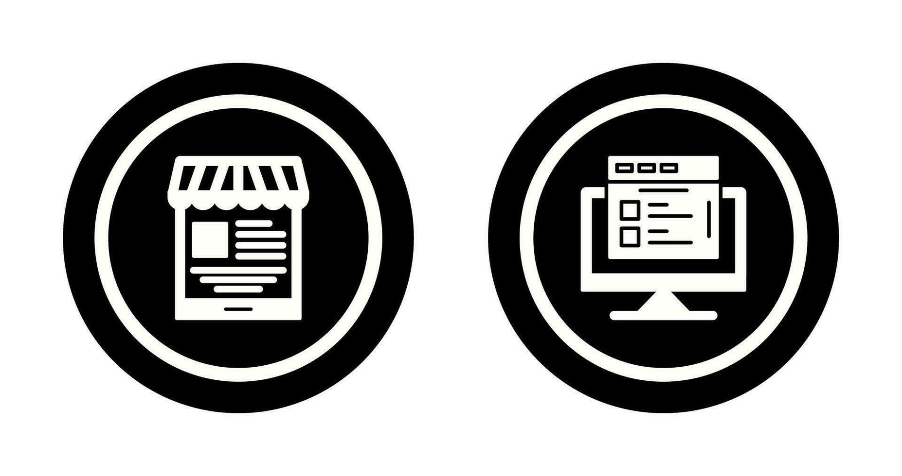 Mobile Shop and Search Product Icon vector