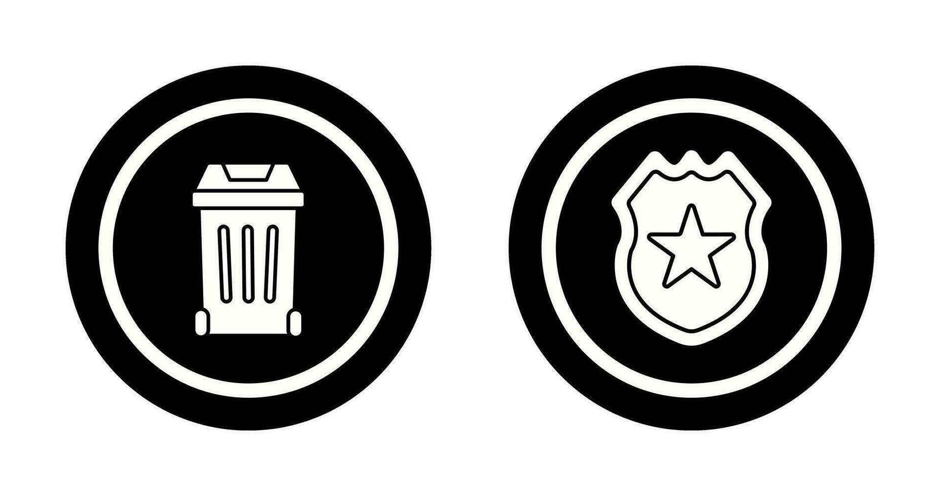 Gargage and Shield Icon vector