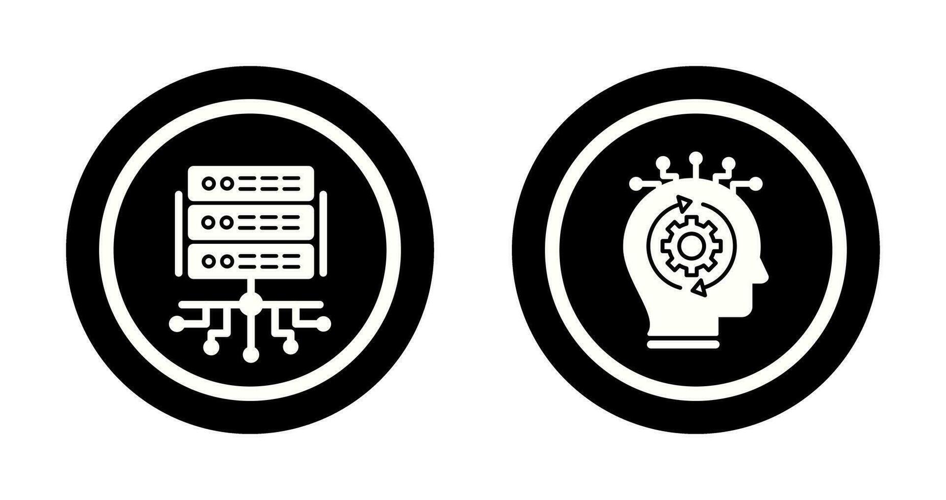 Server and Skills Icon vector