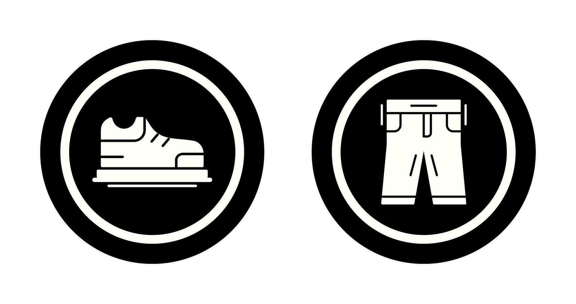 Zapatos y pantalones icono vector