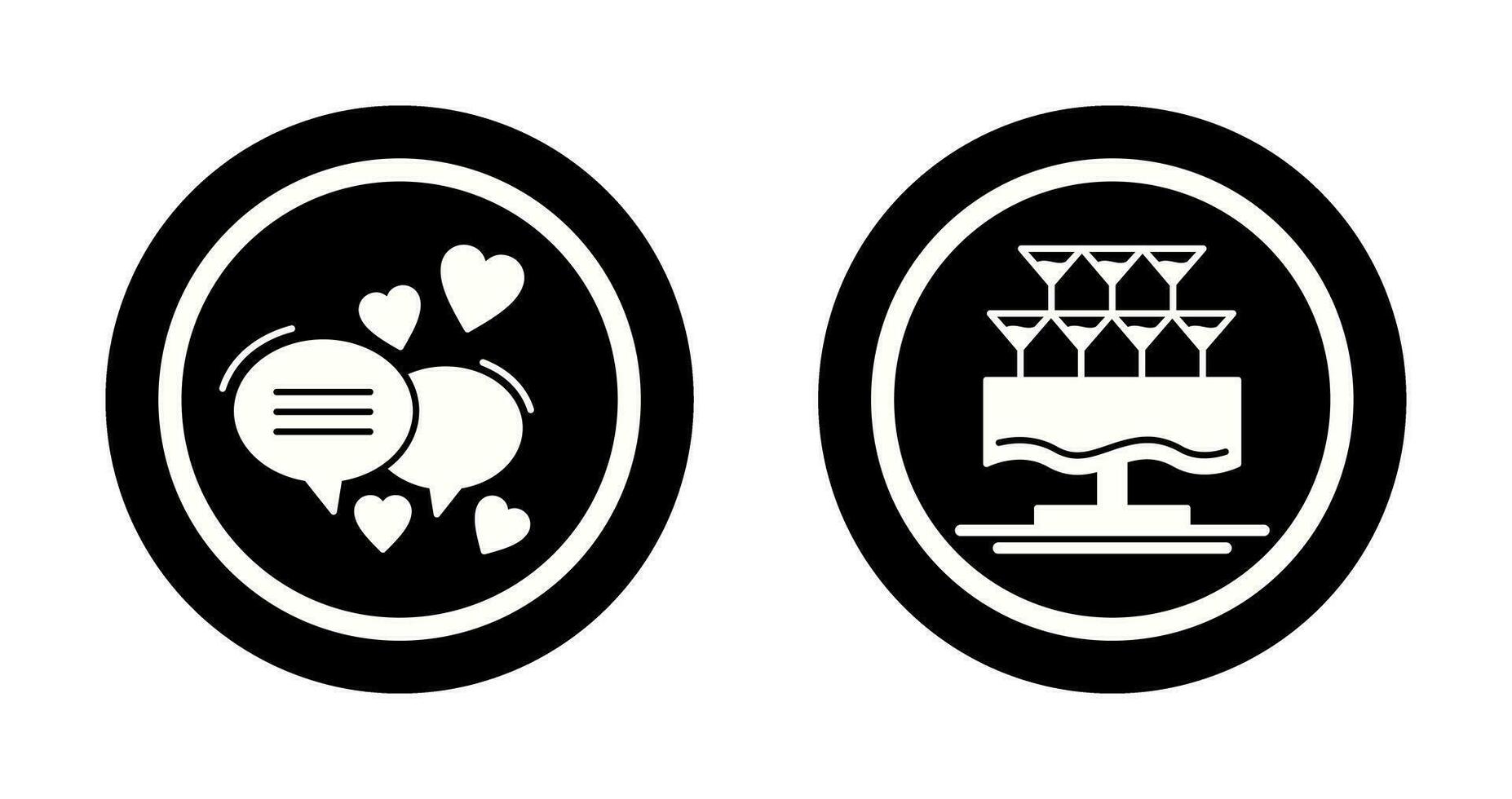 Love Chat and Glasses Icon vector