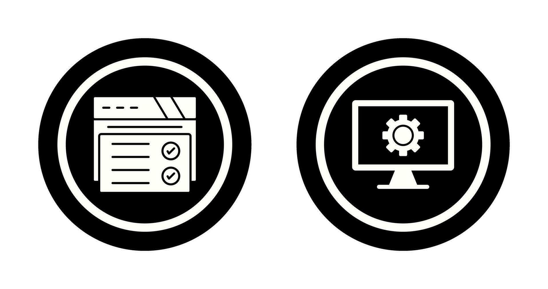 Web Browser and Monitor Screen Icon vector