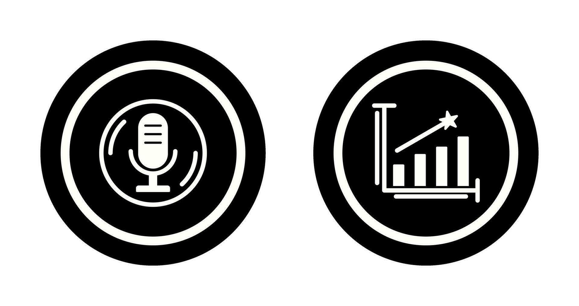 Microphone and Line Bars Icon vector