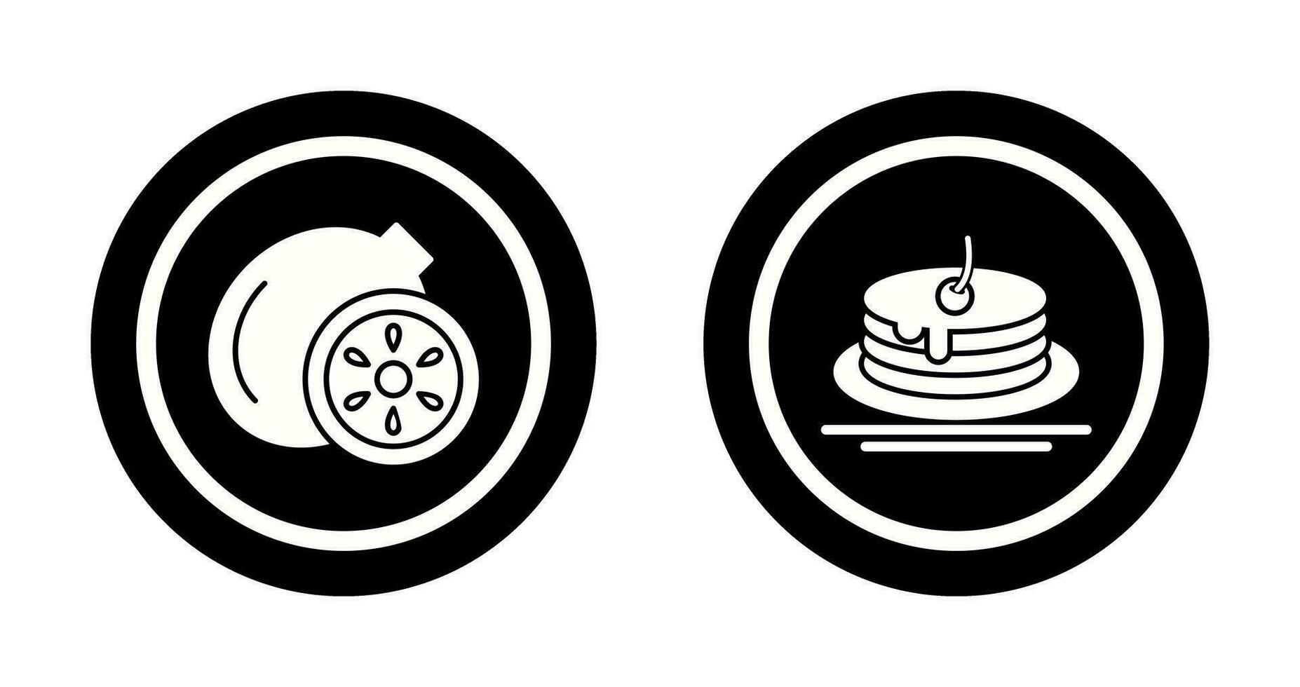 Kiwi and Pancake Icon vector