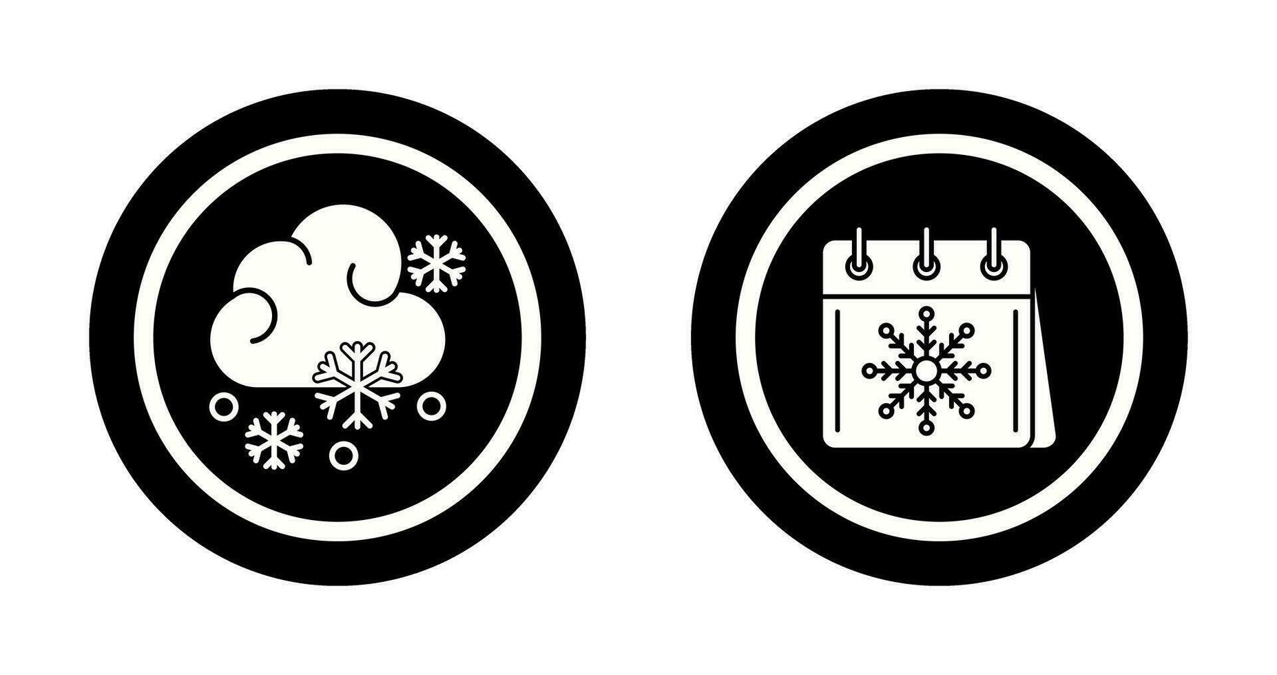 Nevado y calandrar icono vector