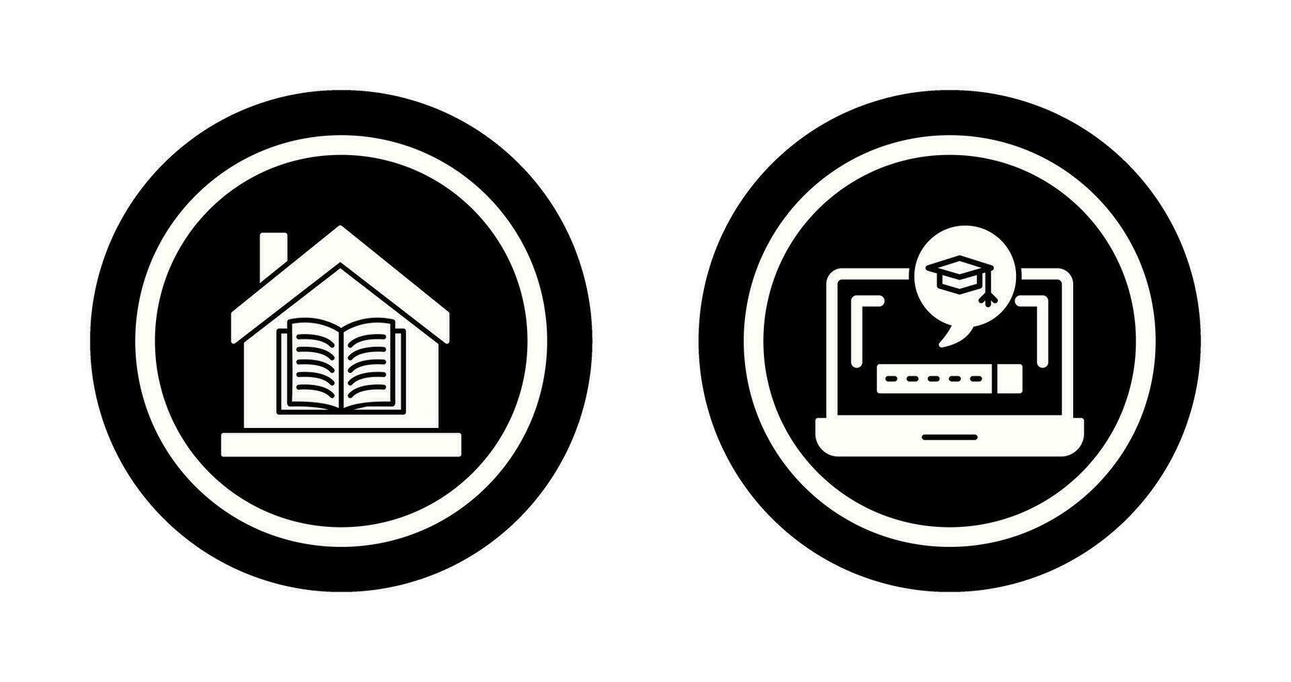 Digital Learning and Homeschooling Icon vector