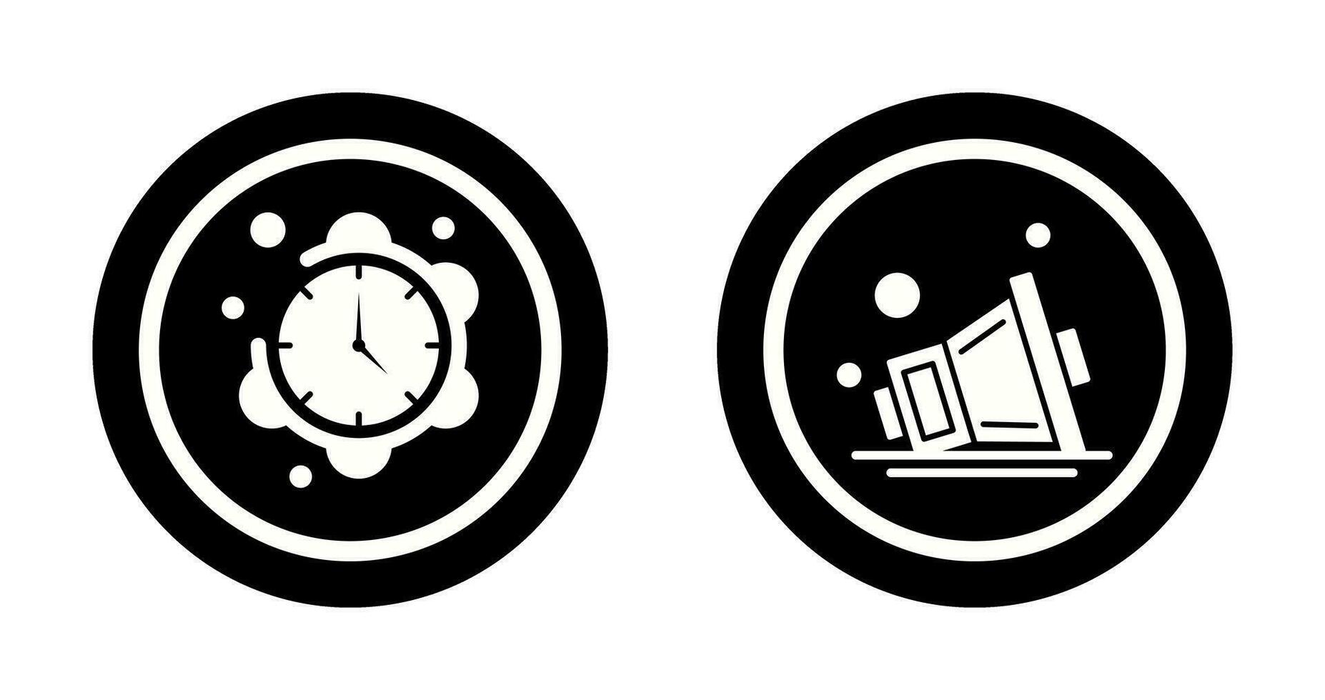 Clock and Speaker Icon vector