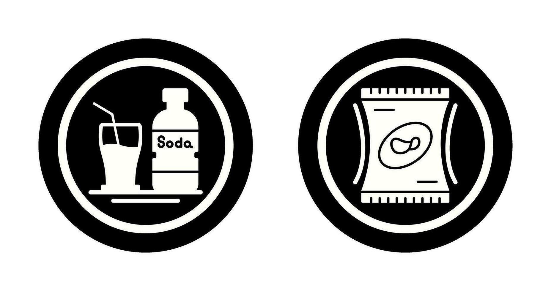Soda and Snack Icon vector