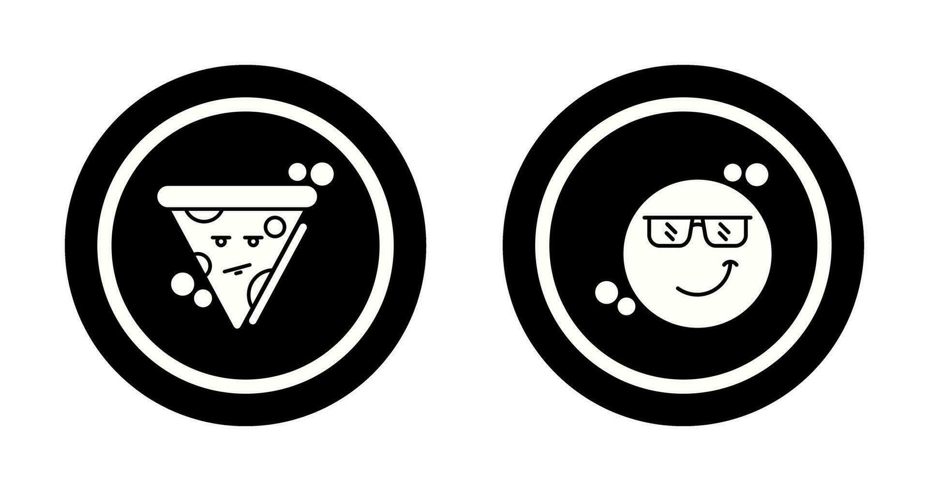 Pizza and Cool Icon vector