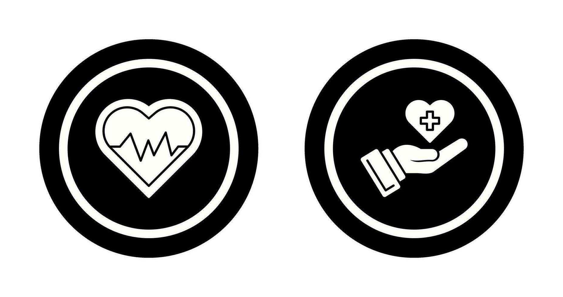 Heart Beat and Healthcare Icon vector