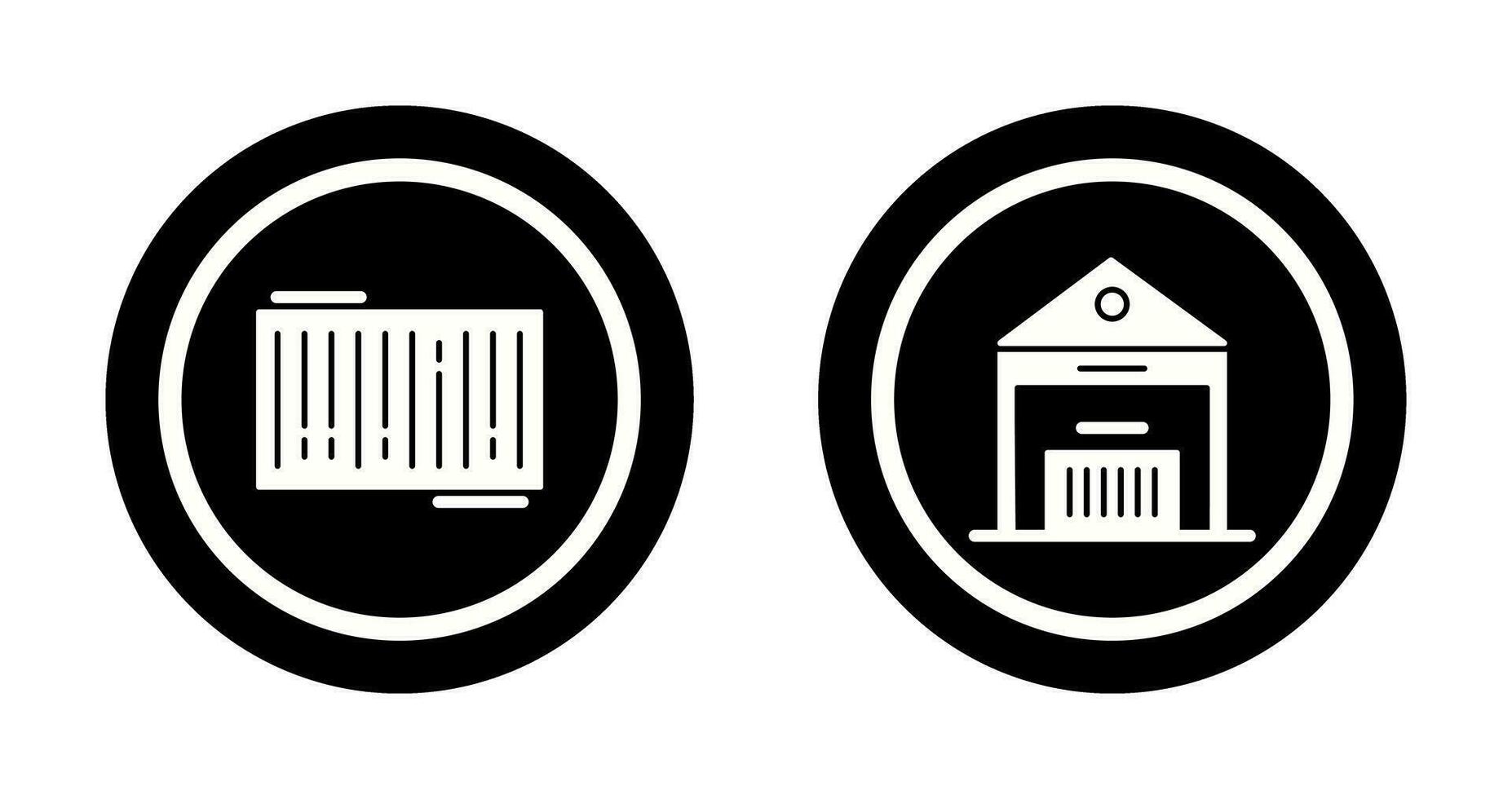 barcode and warehouse Icon vector