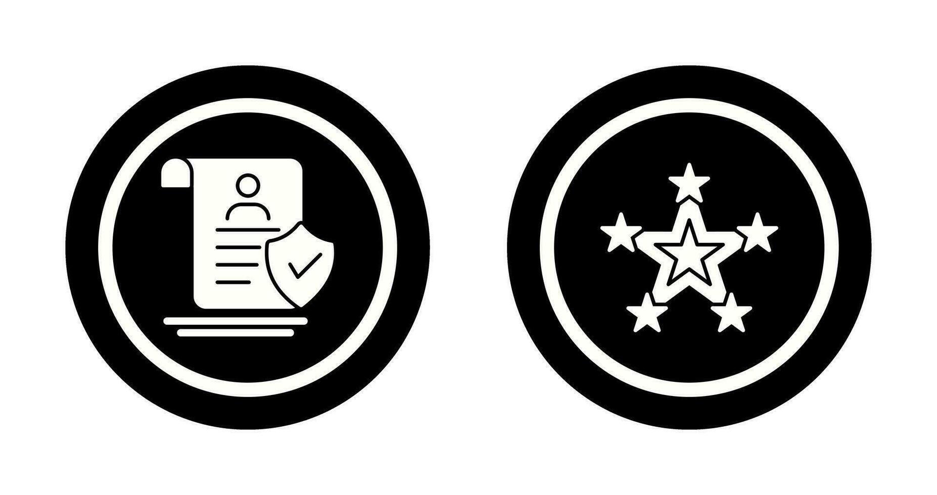 verified and star Icon vector