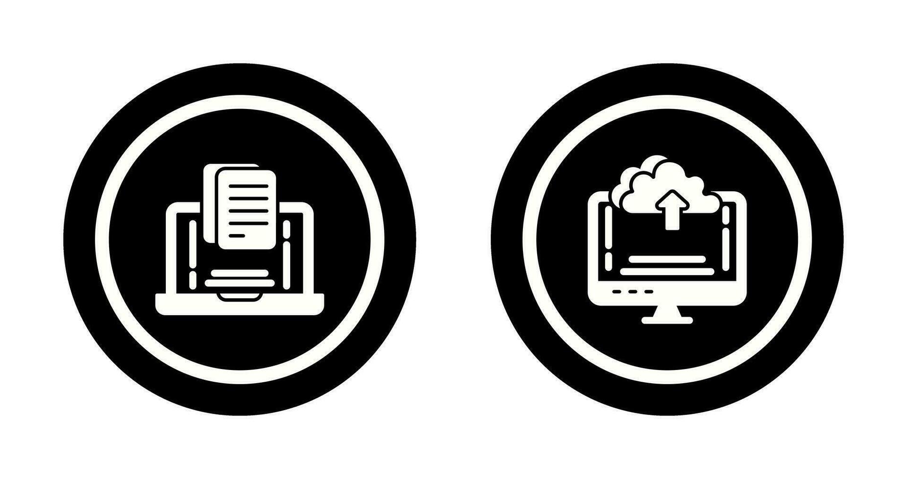 Document and Upload Icon vector