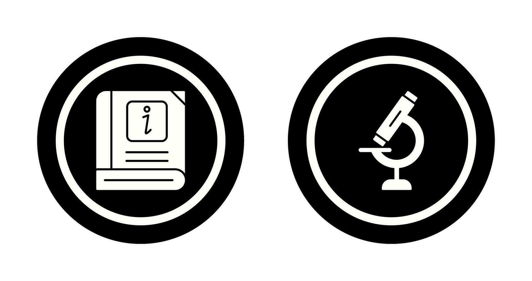 Information and Microscope Icon vector