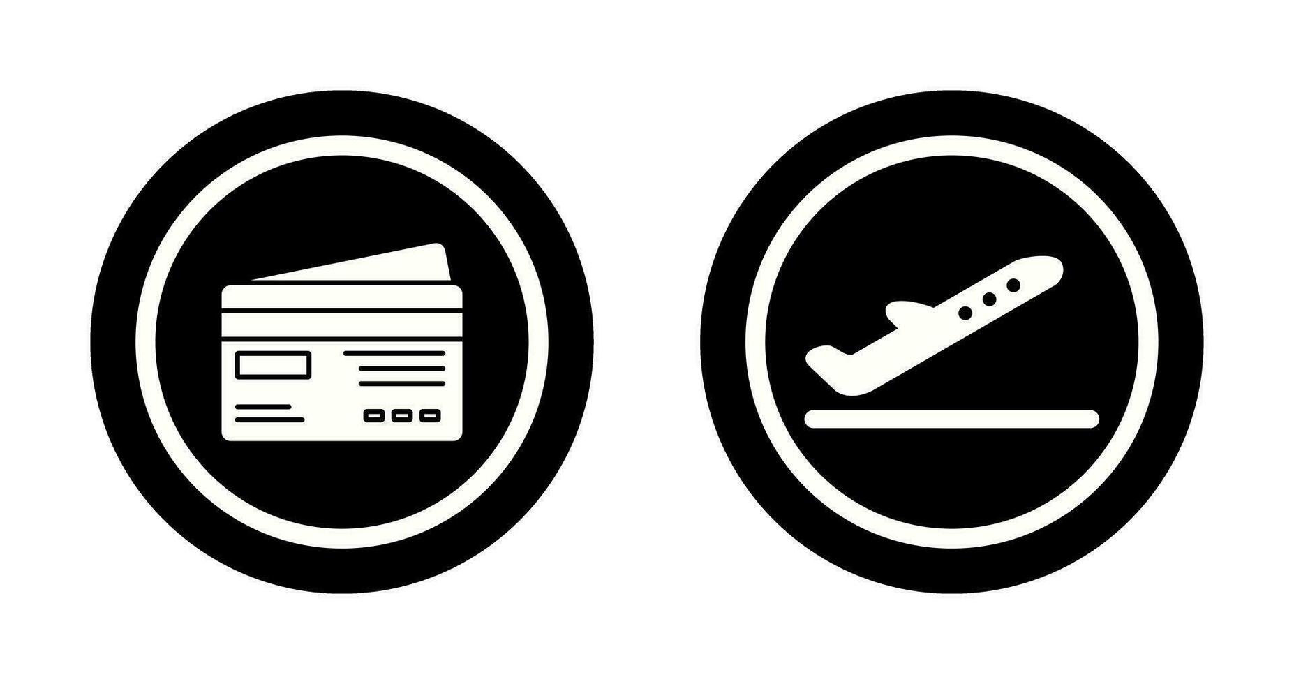 Credit Card and Departure Icon vector