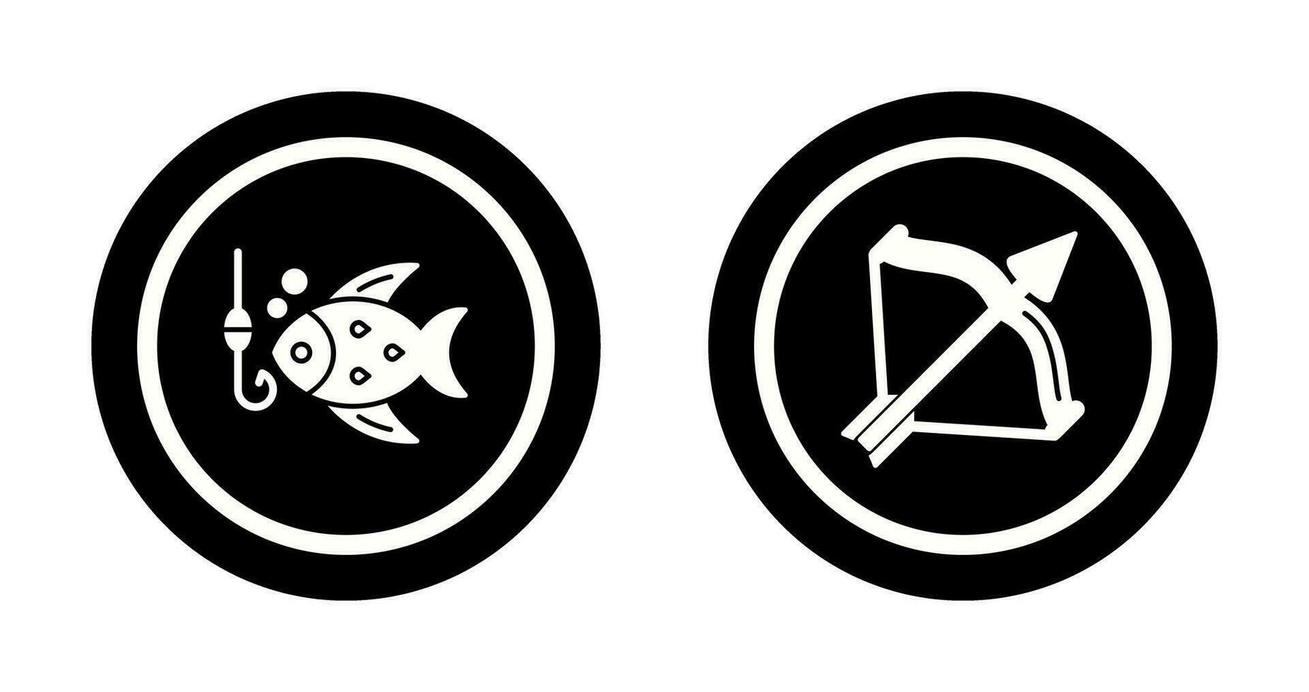 Bow and Fishing Icon vector