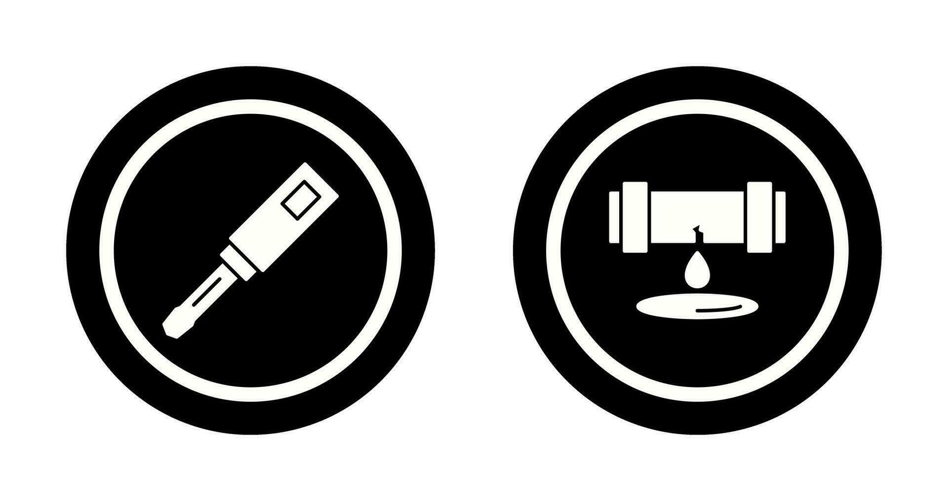 Screwdriver and Leak Icon vector