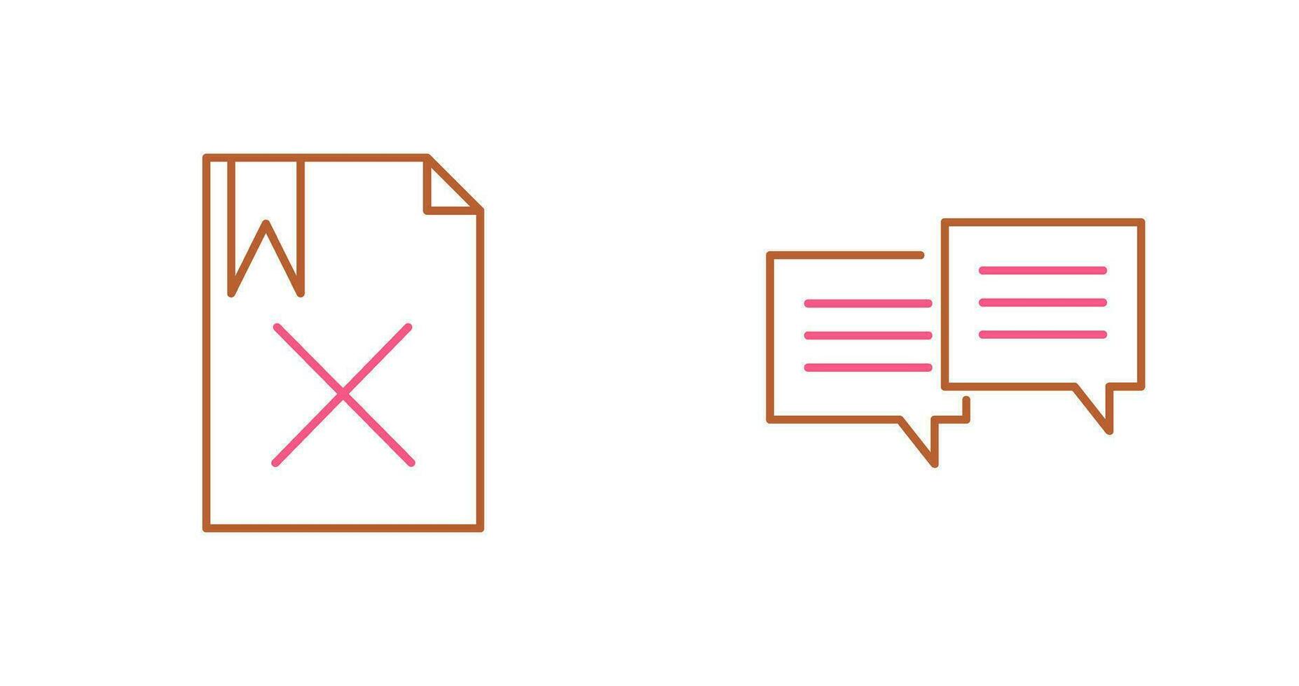 delete and two chat bubbles Icon vector