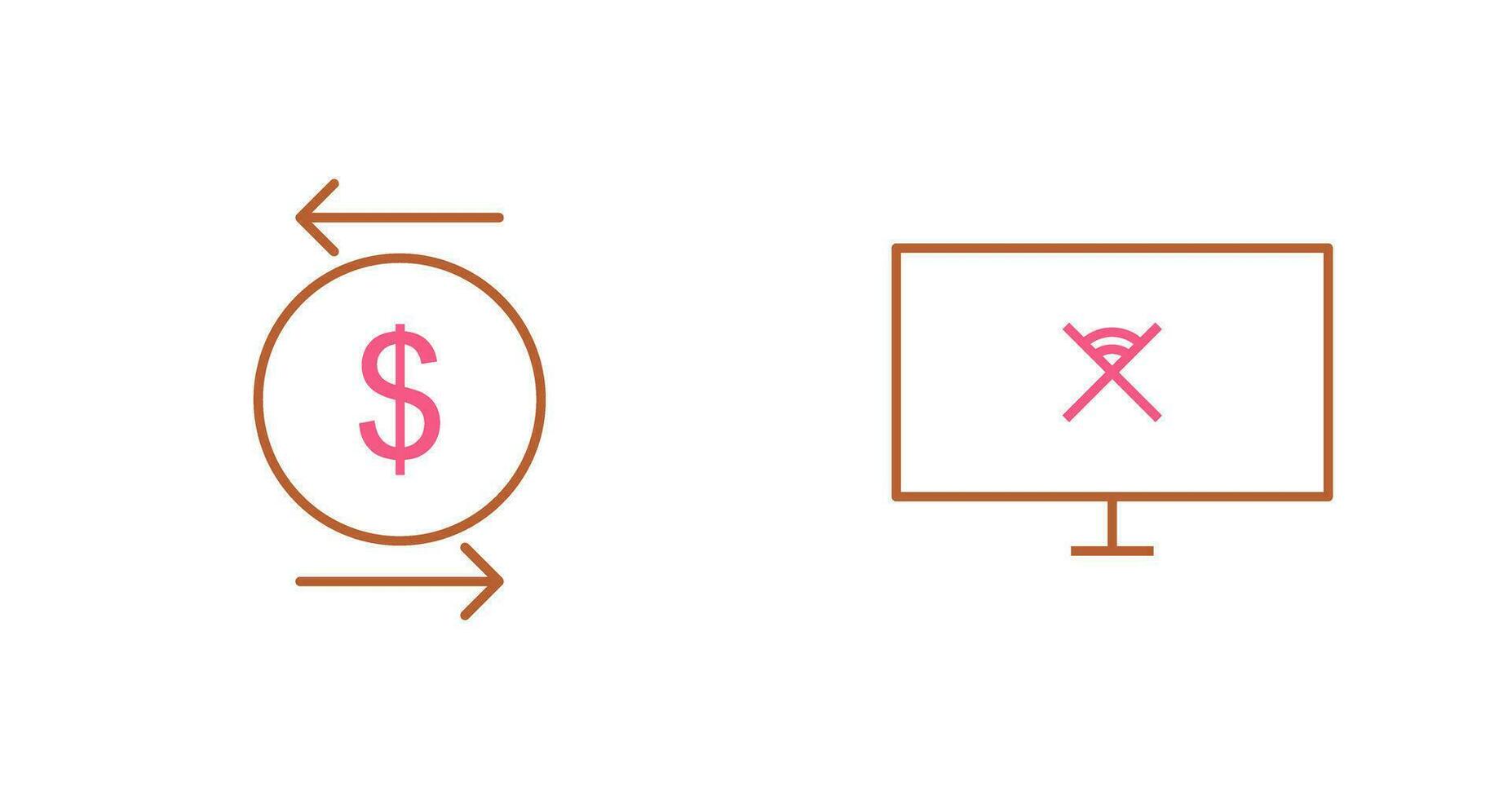 transaction and disconnected network  Icon vector