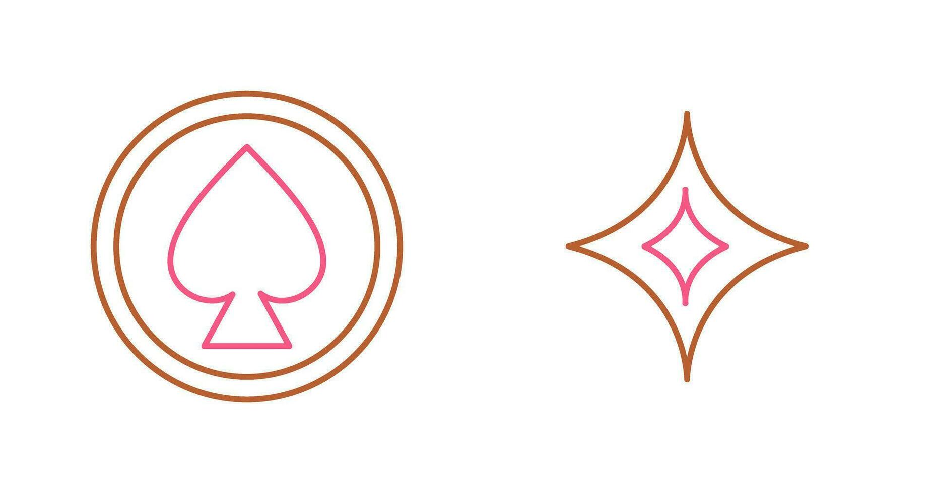 Spade and Diamond Icon vector