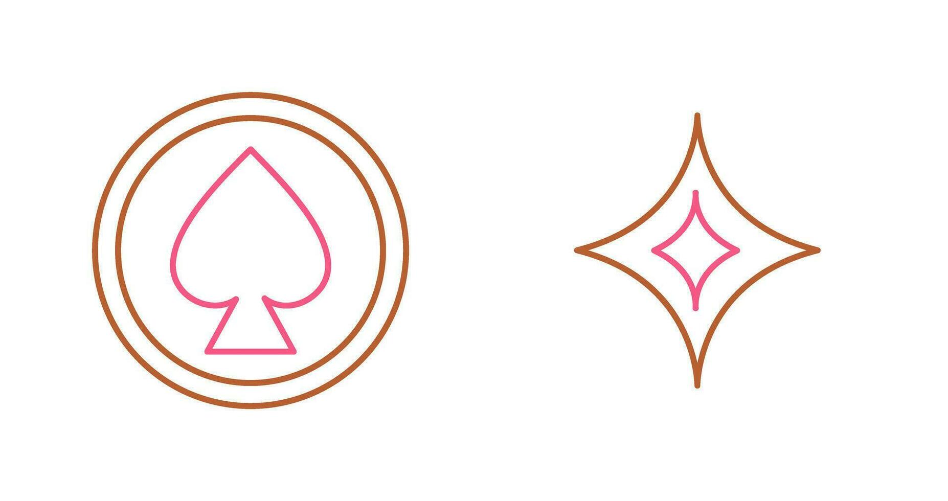 Spade and Diamond Icon vector